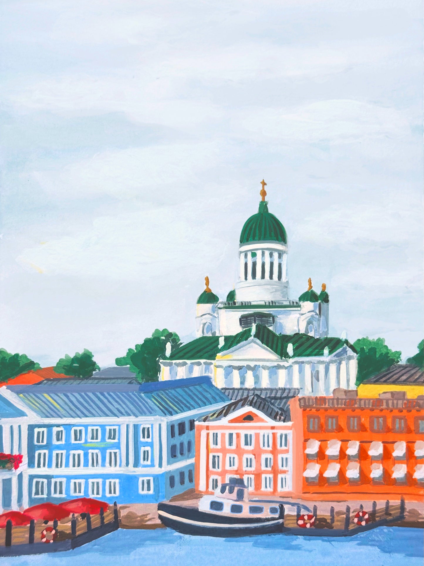 Tuomiokirkko, Helsinki, gouache