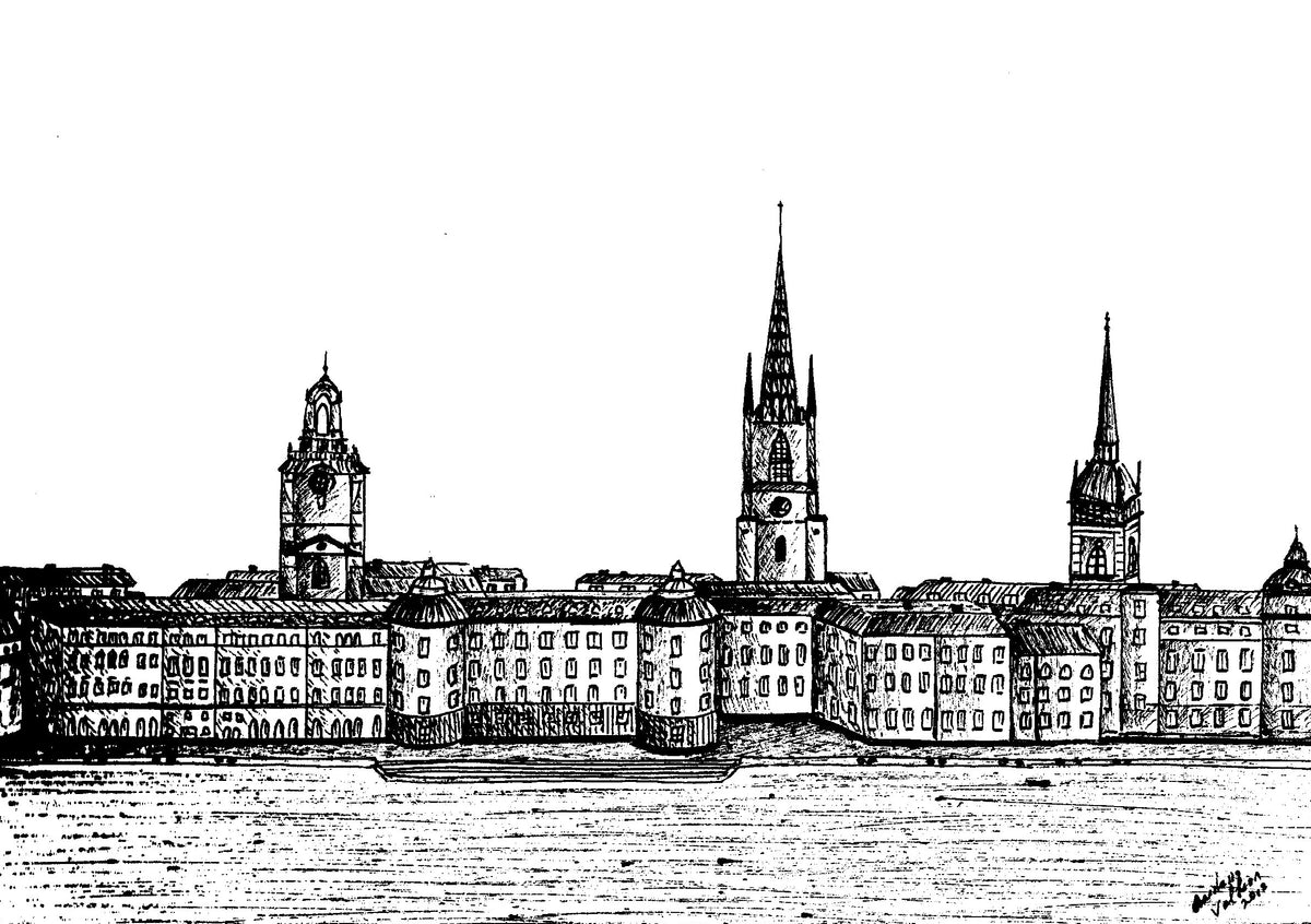 Riddarholmen sketch, Stockholm