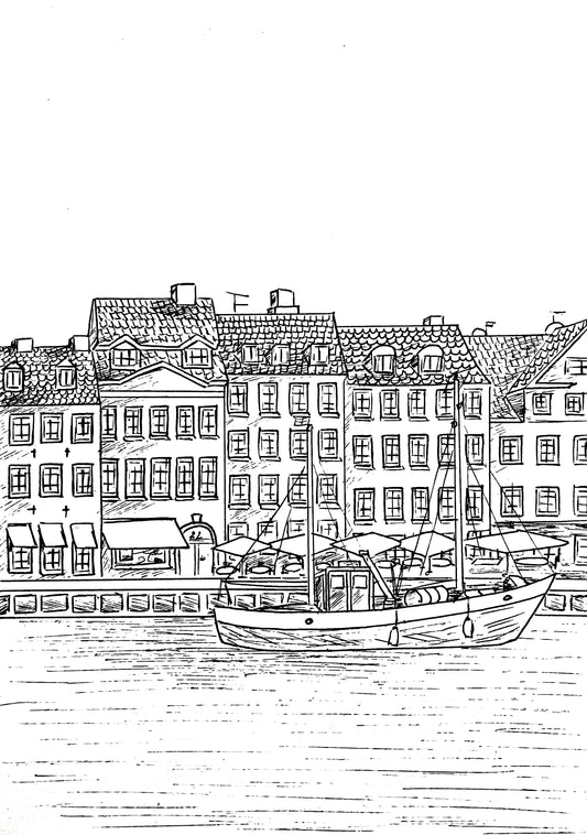Nyhavn, from my sketchbook