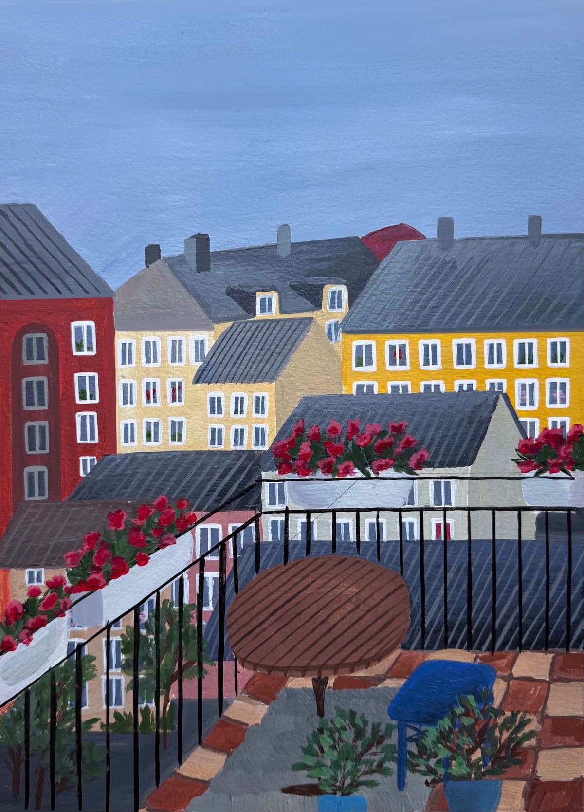 Summer roofs of Stockholm